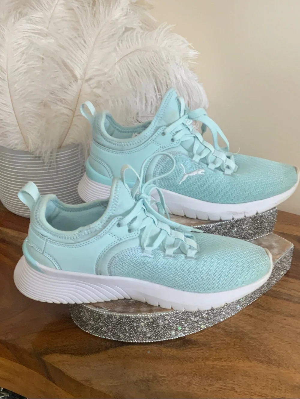 Puma Minty Aqua Lace-Up Sneakers